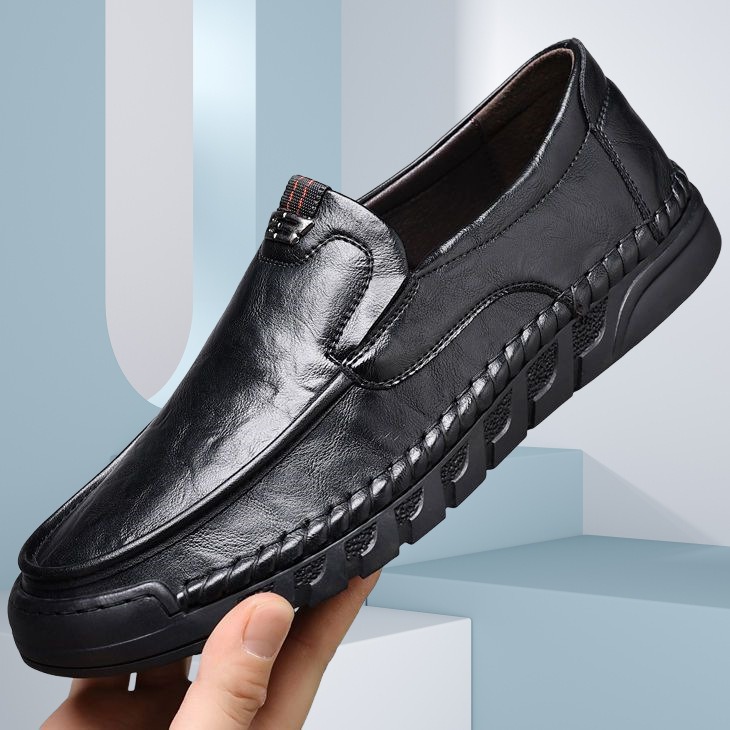 Men's Fashionable Soft-Soled Casual Leather Shoes