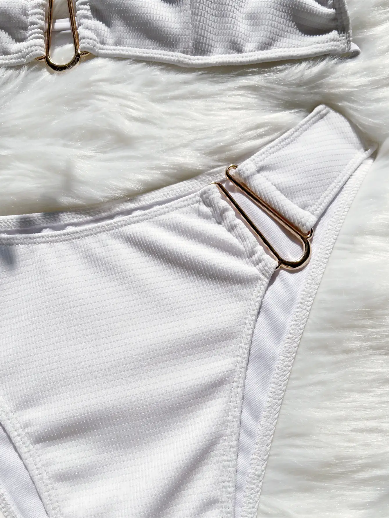 Bikini Solid Color Swimsuit European And American Stitching