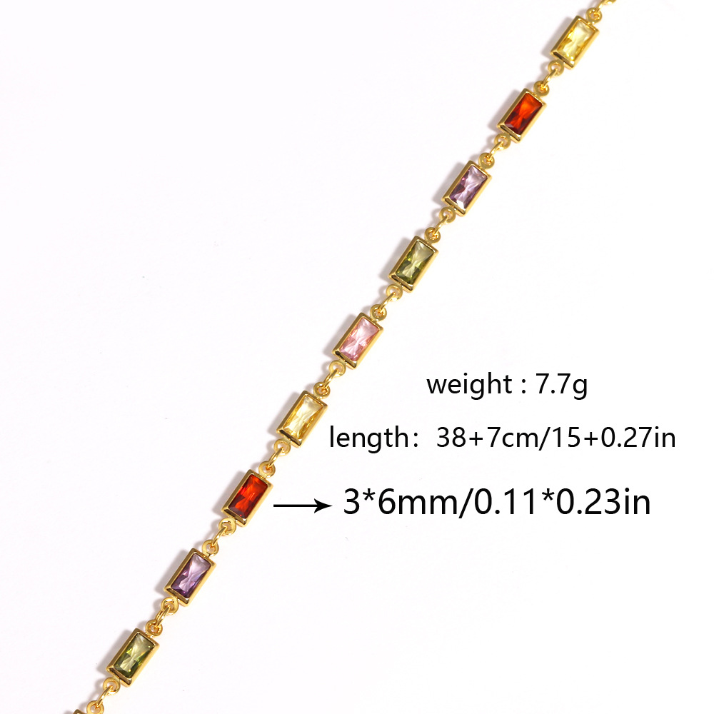 Retro-style Colorful Zircon Womens Necklace