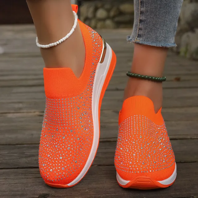 Spring Flyknit Slip on Casual Mesh Breathable Sock like Shoes Red - Shop at LoveMi