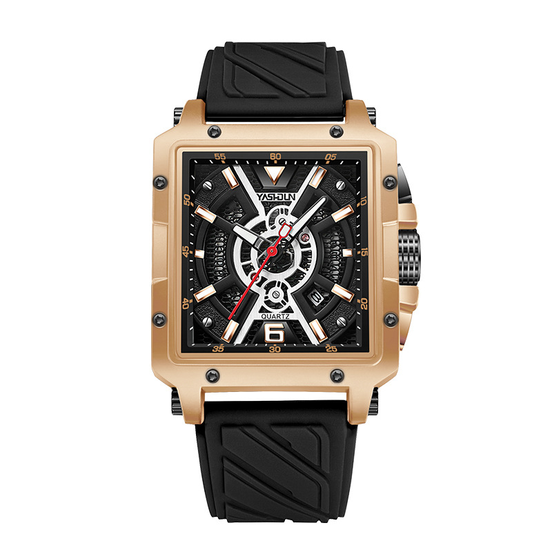 Fashionable Mens Watch With A Large Square Dial — photo 1
