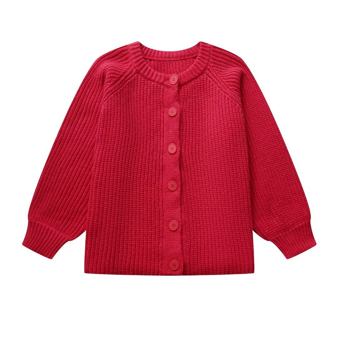 Fashion Round Neck Knitted Cardigan For Women