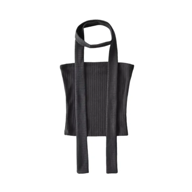Spring Strapless Vest Women's Outer Wear Scarf Top Dark Gray - Shop at LoveMi