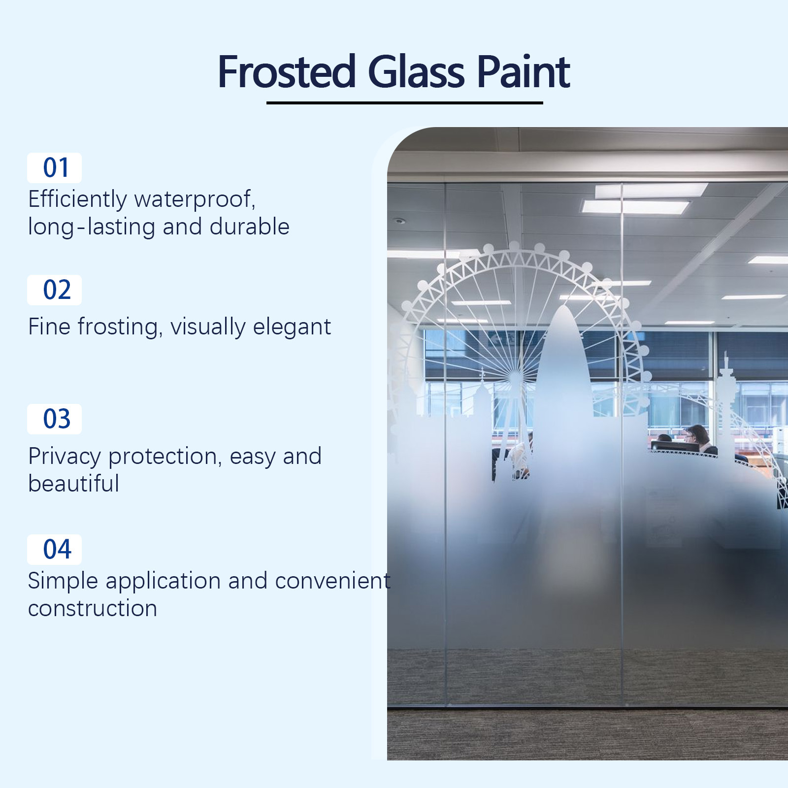 Title 9, Office Shading Frosted Glass Paint