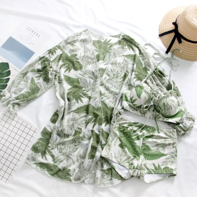 Ginger Swimsuit Men's And Women's Couple's Beach Pants Bikini Suit Green - Shop at LoveMi