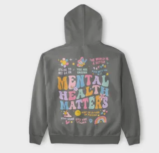 Plain English Letter Slogan Printed Sweater Gray - Shop at LoveMi