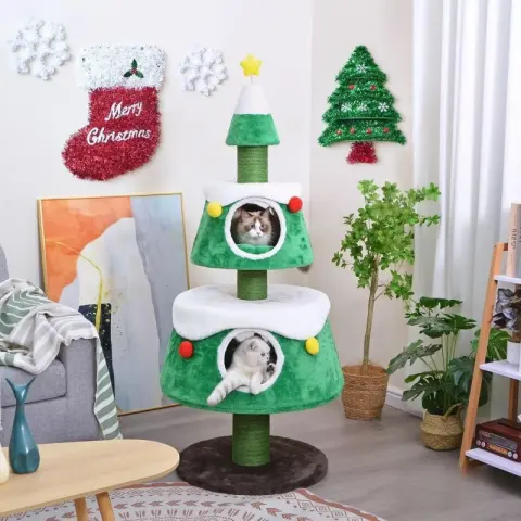 Pet Christmas Oversized Cat Nest Cat Tree Integrated Cat