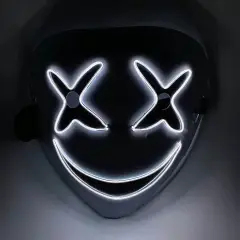 LED Luminous Black Covenant Mask - White - View 1