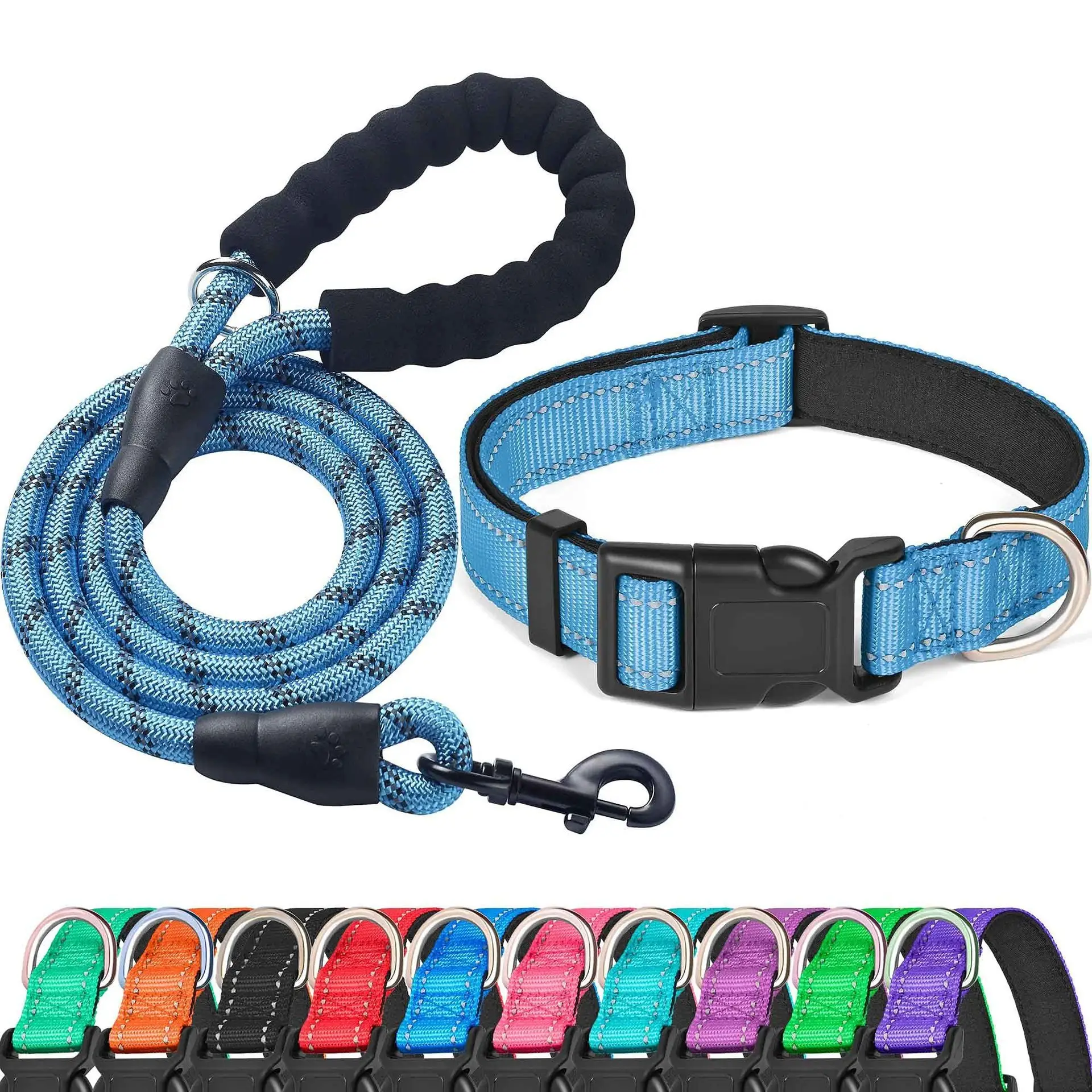 Dog Leash Set Extended And Thickened For Teddy Golden Retriever