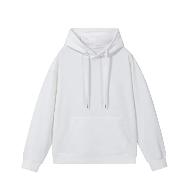 Hooded Sweatshirt Thickened Loose Group Clothing White - Shop at LoveMi