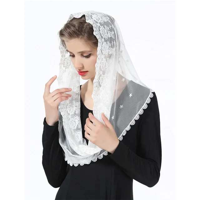 Various Vintage Women's Lace Veil Wedding Bridal Headscarf Milky White Style 5 - Shop at LoveMi