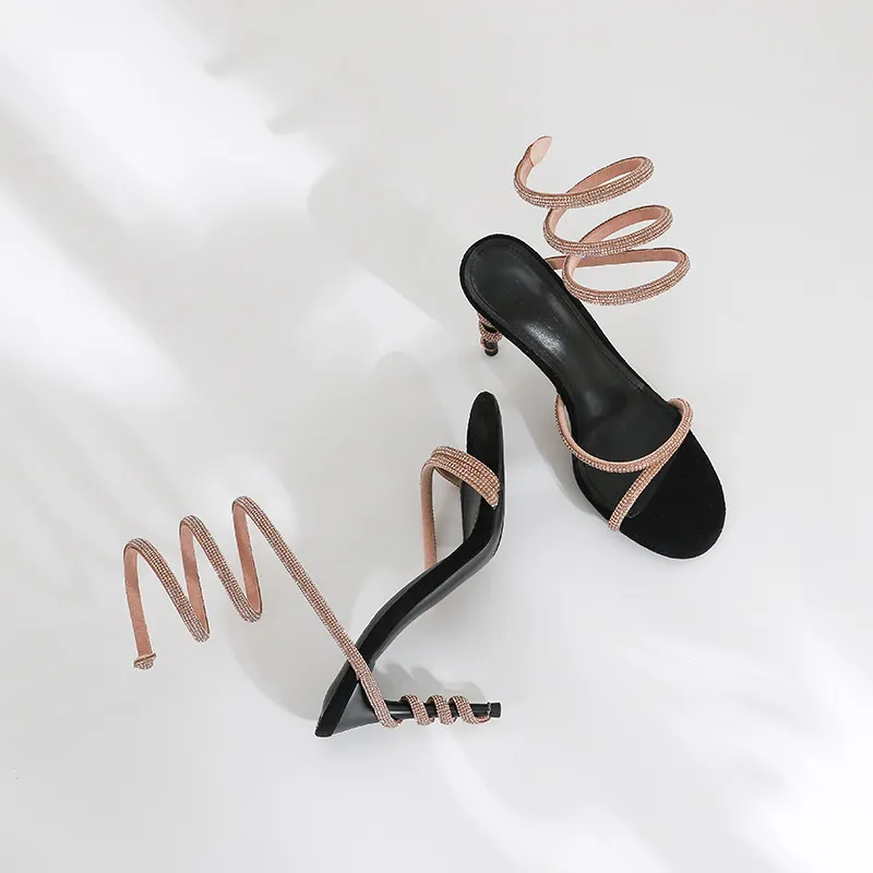 Ankle-strap Stilettos High Heel Sandals For Women - Gold