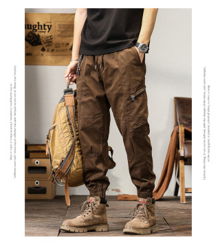Տղամարդու ռետրո ոճի ազատ տաբատ՝ նեղացող փողքերով