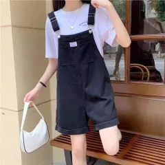 New Casual Wide-leg Denim Shorts Women's Summer - Black - View 1