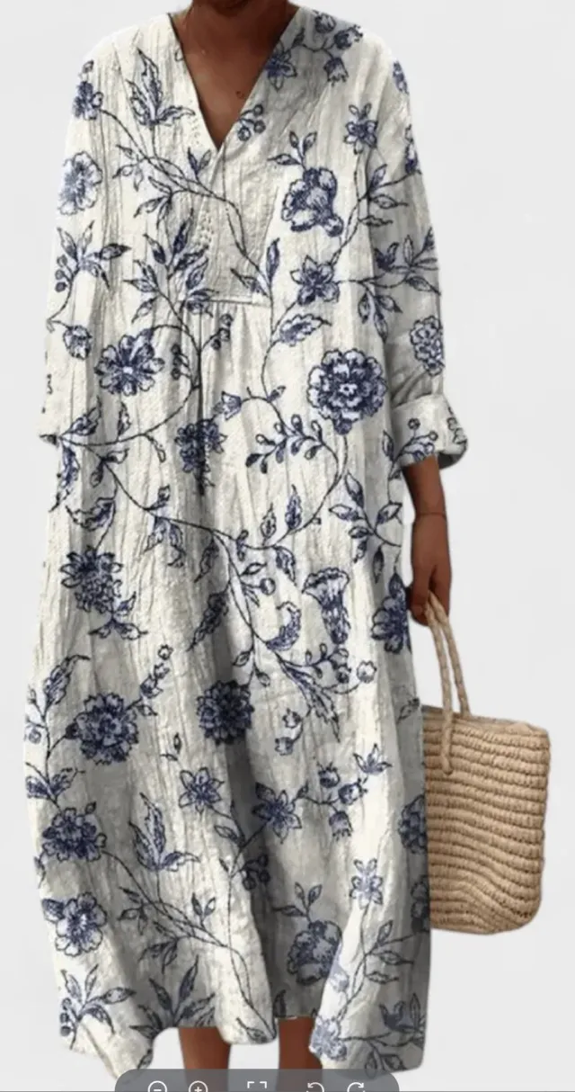 Long Sleeve Shirt Dress Women's Casual Floral Print Sleeve Skirt Dvllyq140 - Shop at LoveMi