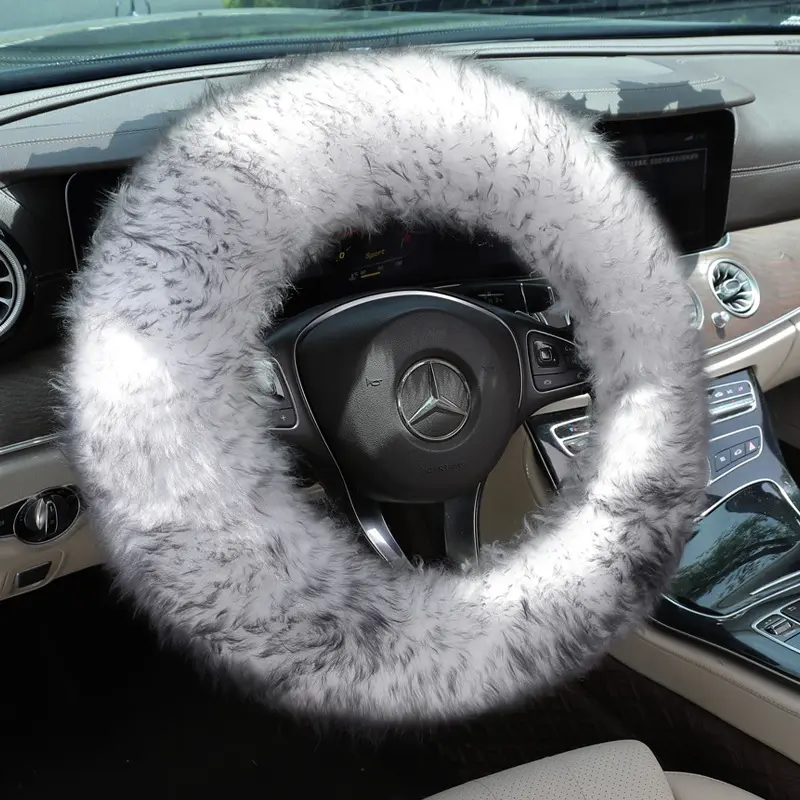 Car Steering Wheel Cover Wool Non-Slip Protector