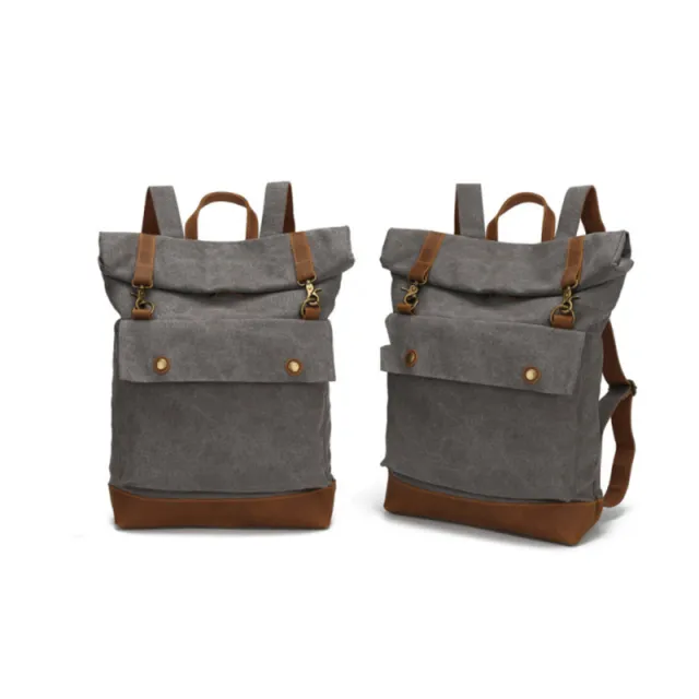 One shoulder Roll Top Roll Cover Backpack Gray - Shop at LoveMi