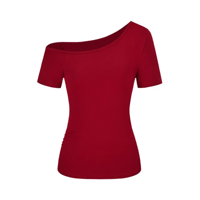 Women's Slim fit Short sleeved T shirt Red - Shop at LoveMi
