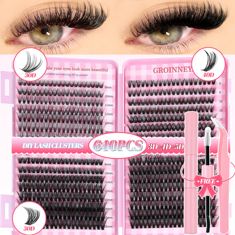 European And American Christmas Dense Segmented High Volume False Eyelash Set