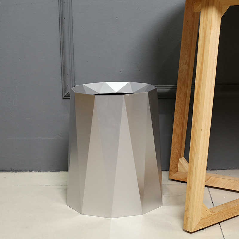 Trash Can Living Room Bedroom Bathroom Office Without Lid Household