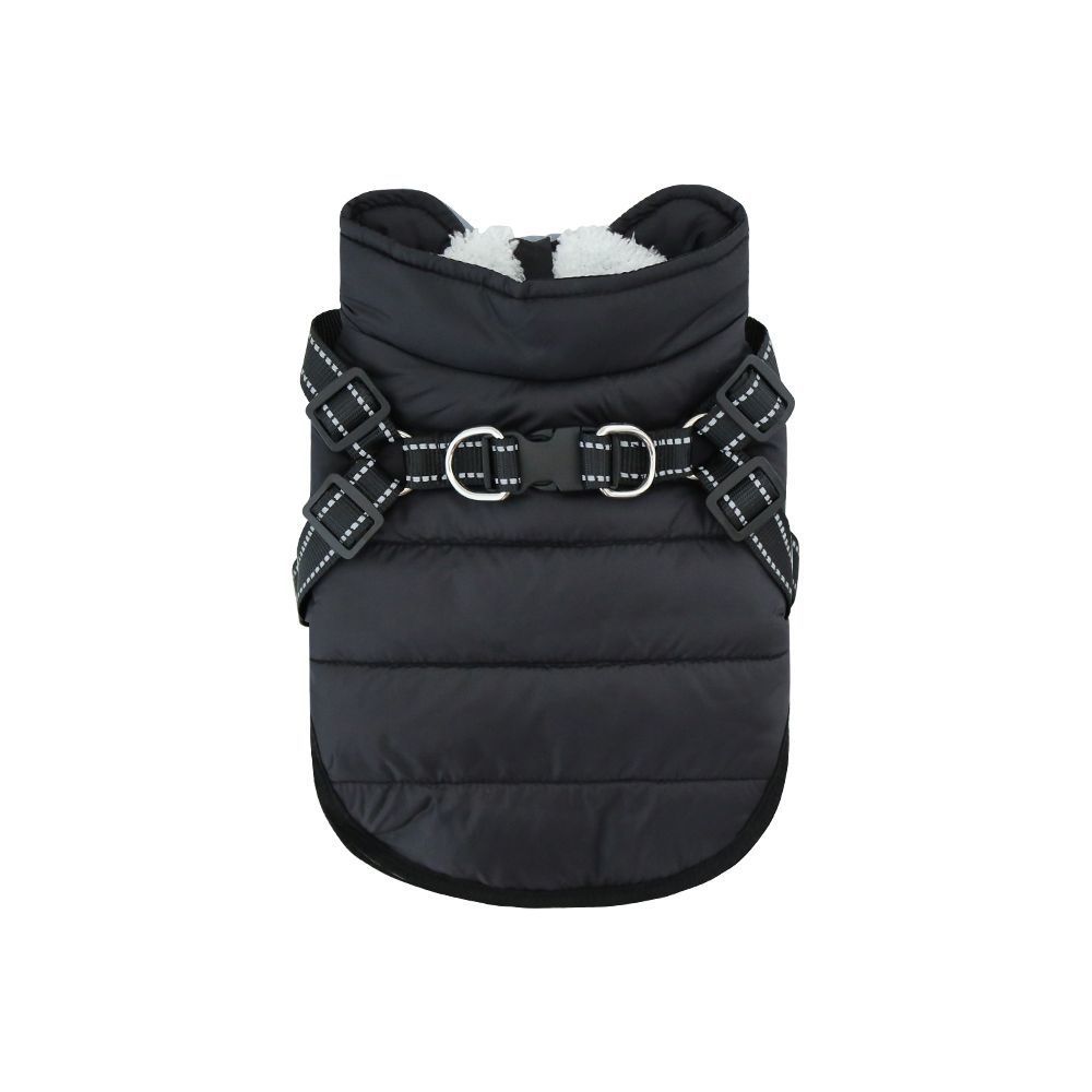 Insulated Fleece-lined Dog Vest With Chest And Back Zipper To Prevent Pinchingessential Winter Clothing For Your Pup