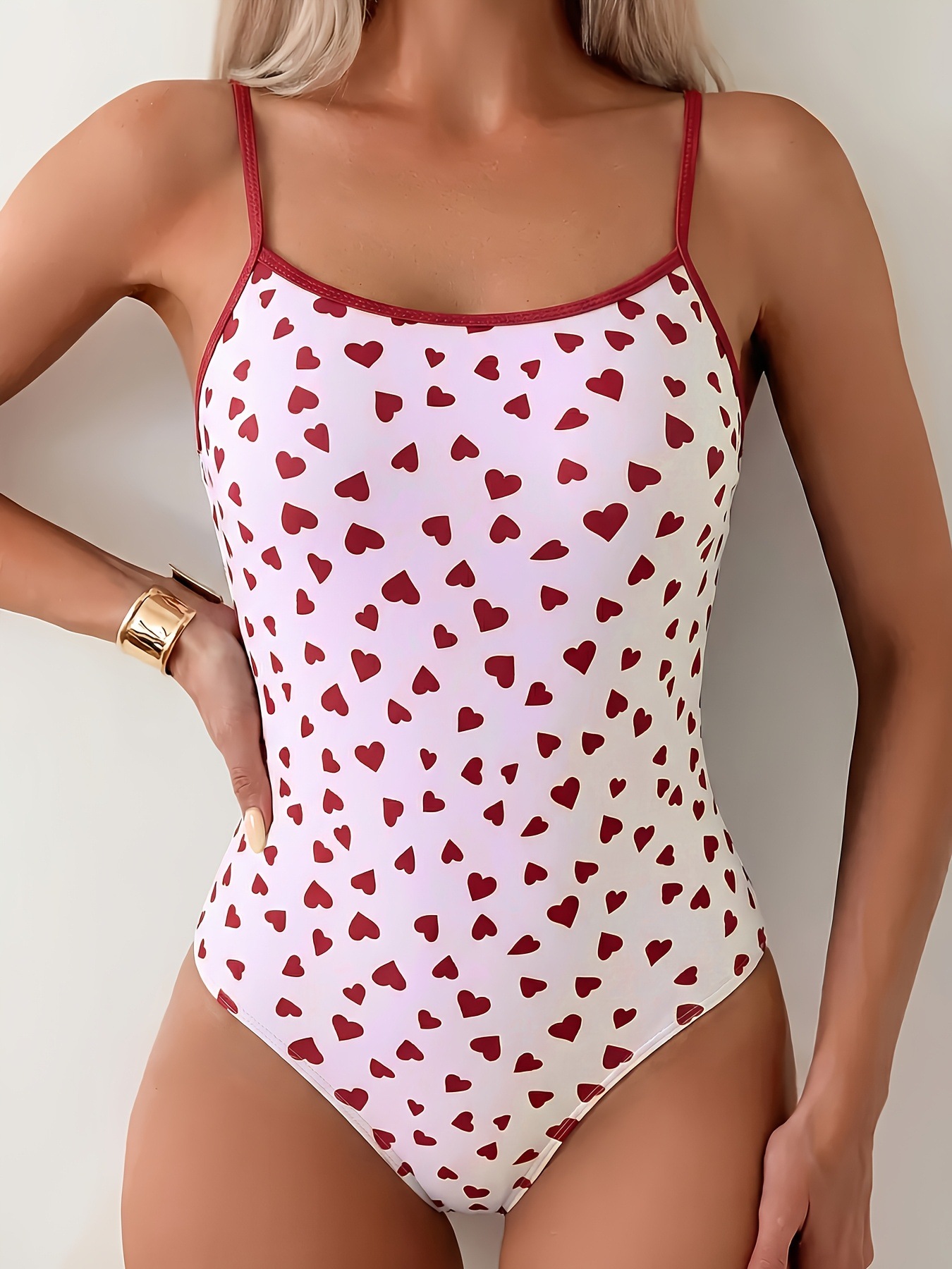 Summer Strap One-piece Swimsuit With 3D Digital Print And Thin Straps thumbnail 6