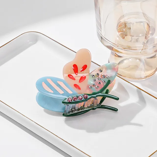 Korean INS Style Acetate Plate Updo High Stylish Textured Female Shark Grip Sky Blue - Shop at LoveMi