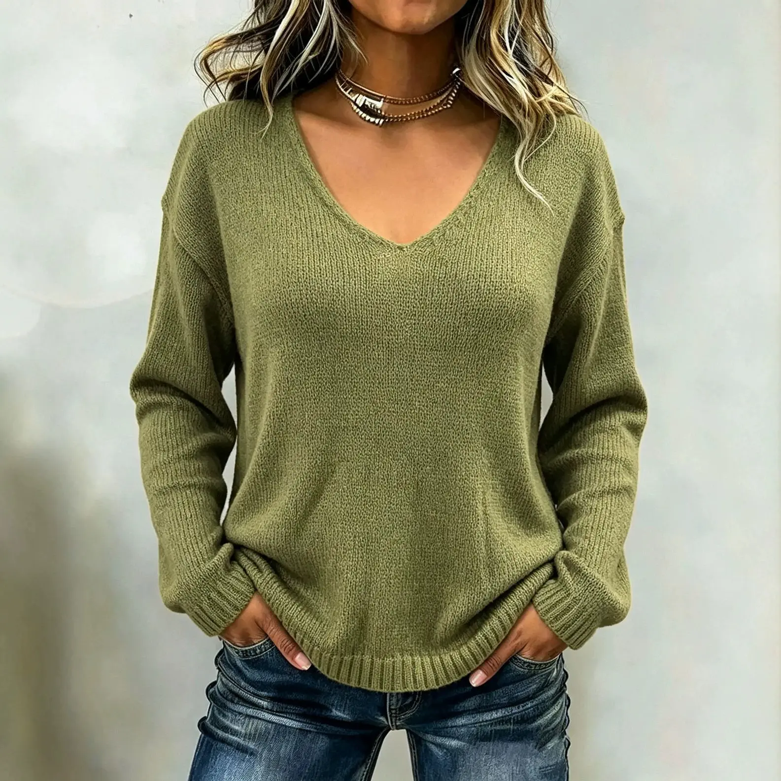 Everyday Casual Multicolor Multi-size Sweater