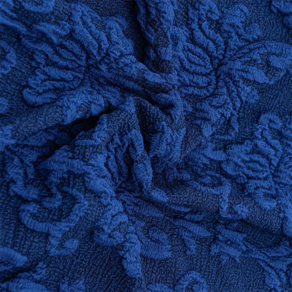 Black Silk Embossed Jacquard Skirt-style Stretch Living Room Sofa Cover