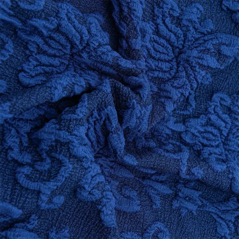 Black Silk Embossed Jacquard Skirt-style Stretch Living Room Sofa Cover
