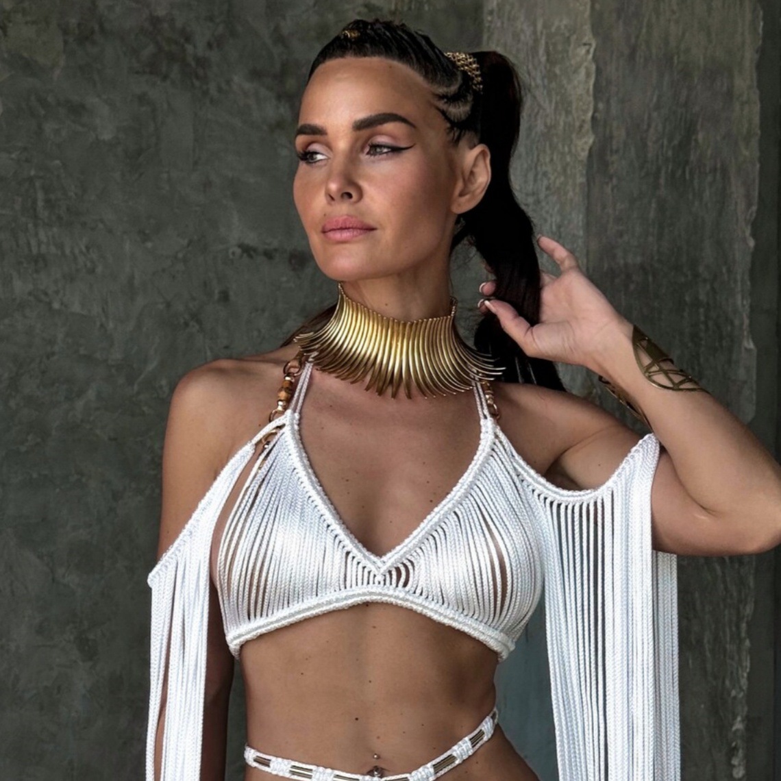 Knitted Elegant Tassel Long Dress Beach Sexy Two-Piece Set