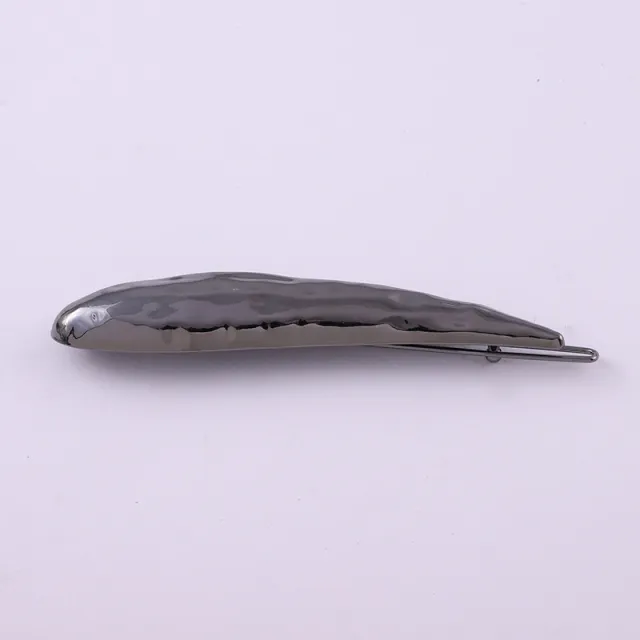 Lava Metal Pattern Geometric Hairpin Female European And American Beating Pattern Gun Black - Shop at LoveMi
