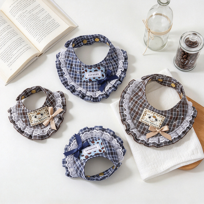 Leopard Bow Pet Scarf
