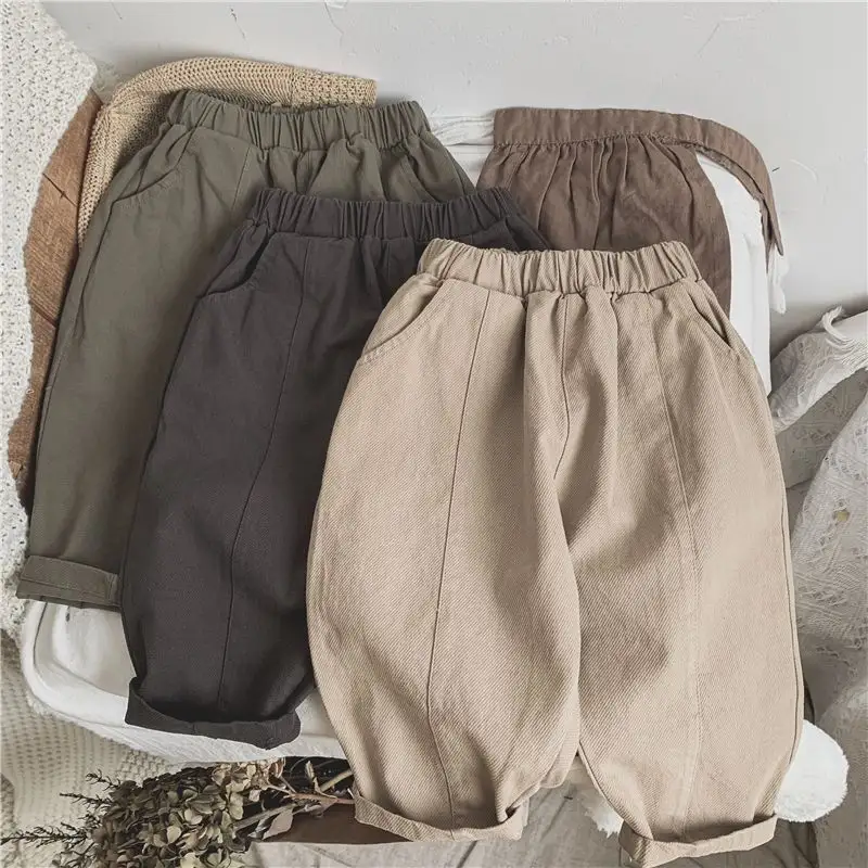 Children's Line-pressing Casual Pants Boys And Girls