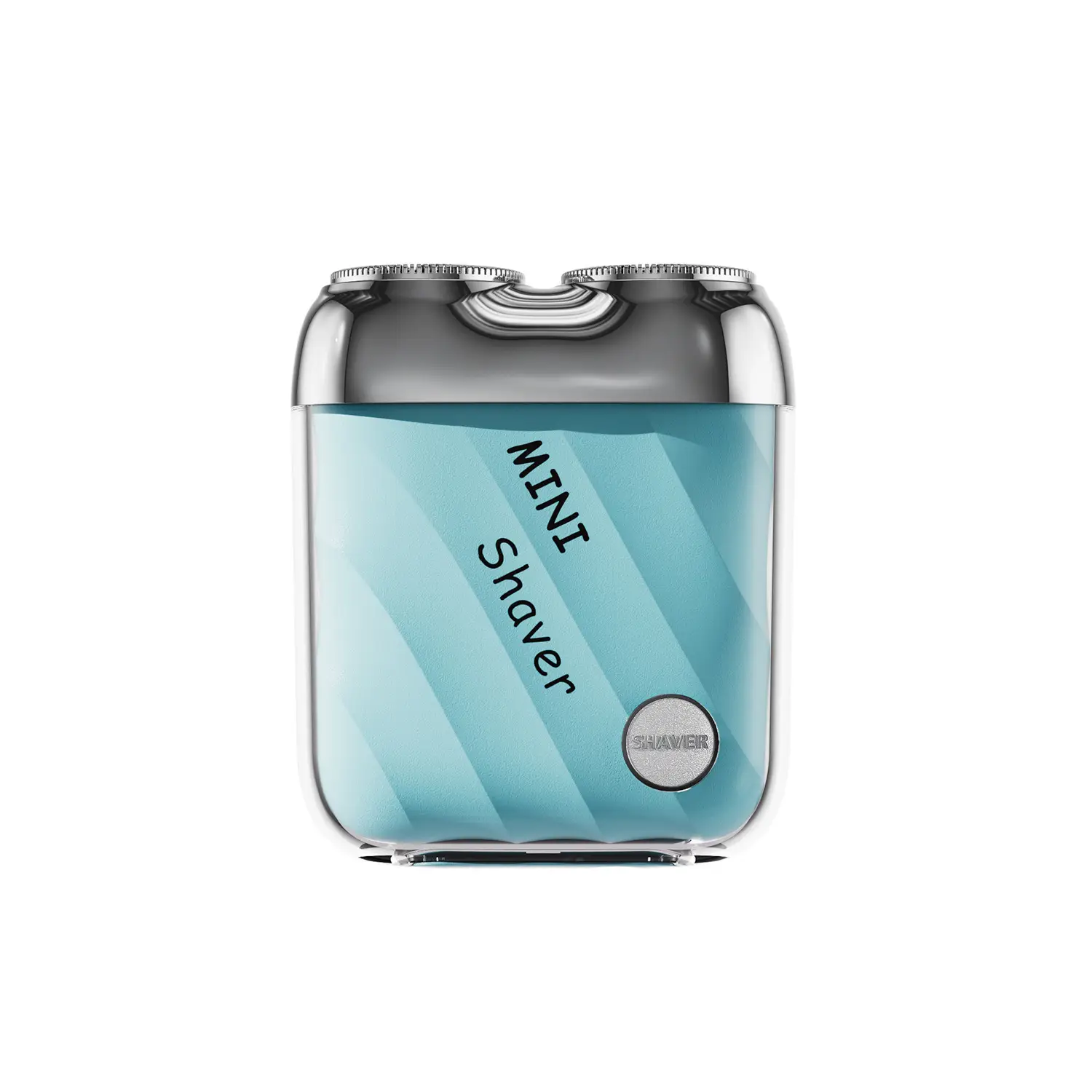 Portable Rechargeable Magnetic Electric Shaver With Double Cutter Head