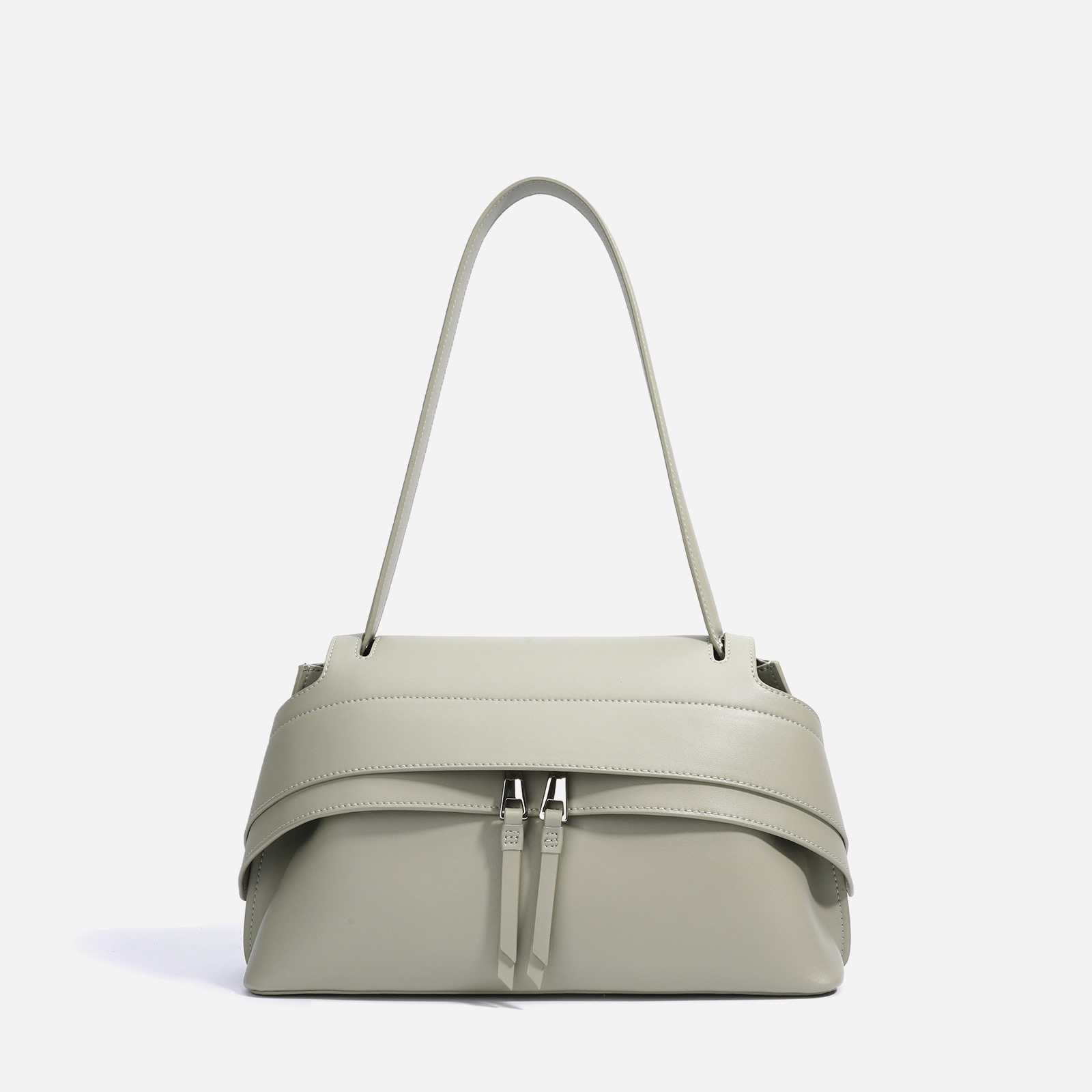 Lock-Clasp Crossbody Handbag
