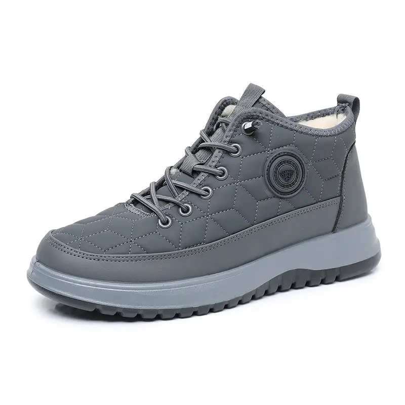 Fleece-lined, Insulated Snow Boots With A Thick Sole And Round Toecasual Athletic Shoes