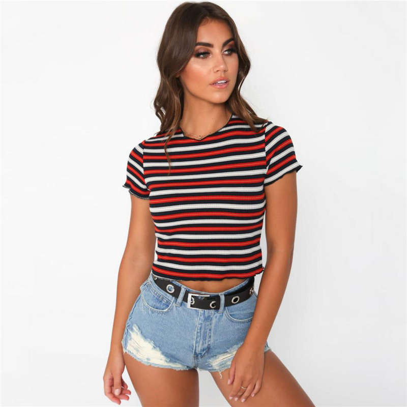 Title 3, Striped round neck short sleeve T