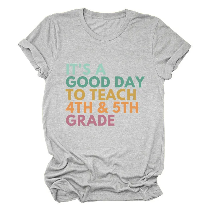 Simple Casual Round Neck Women's Short Sleeve - Light Gray