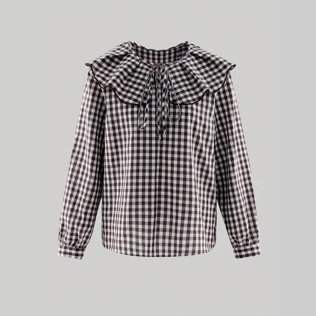 New Stylish And Elegant Womens Casual Minimalist Long sleeve Shirt Mixed Color S - Shop at LoveMi
