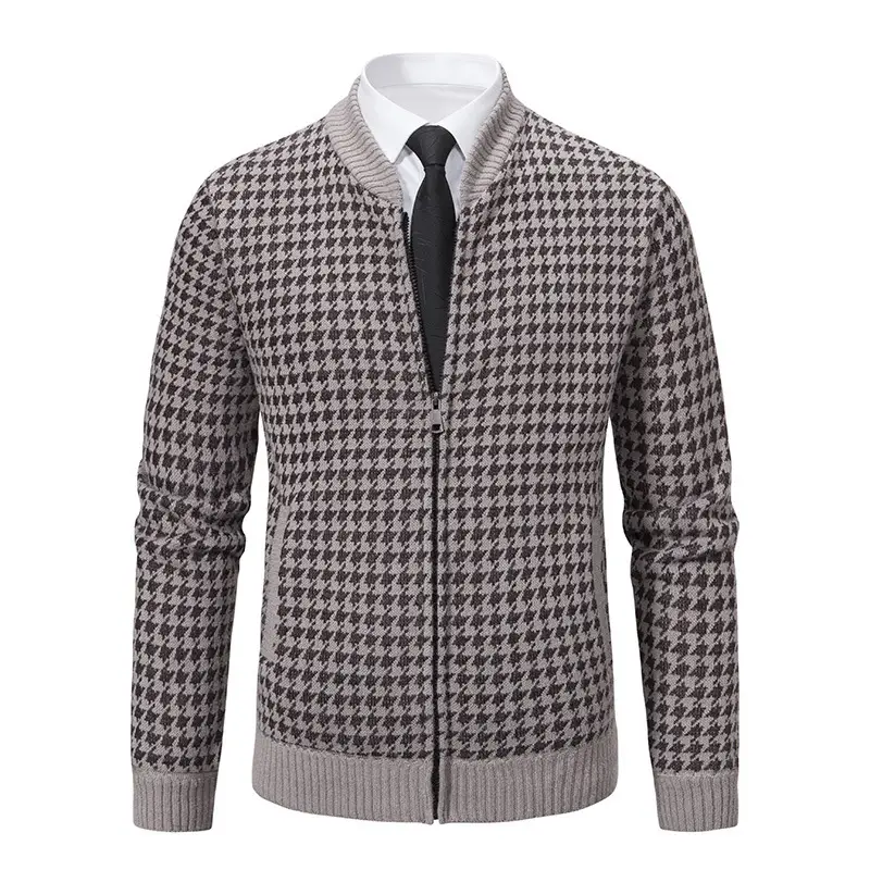 Men's Sweater Coat Cardigan Long Sleeve Knitted Thickened Warm