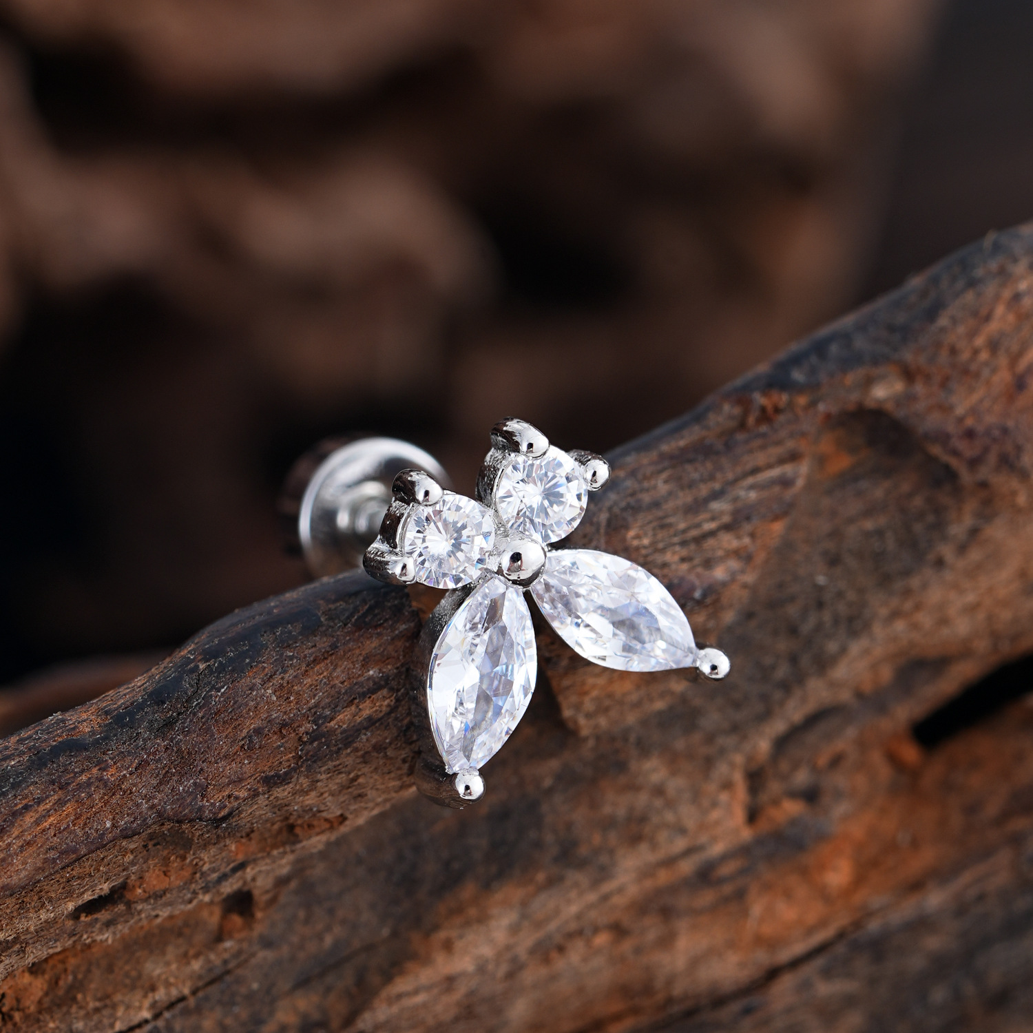 Minimalist Micro-Set Zircon Ear Cuffs