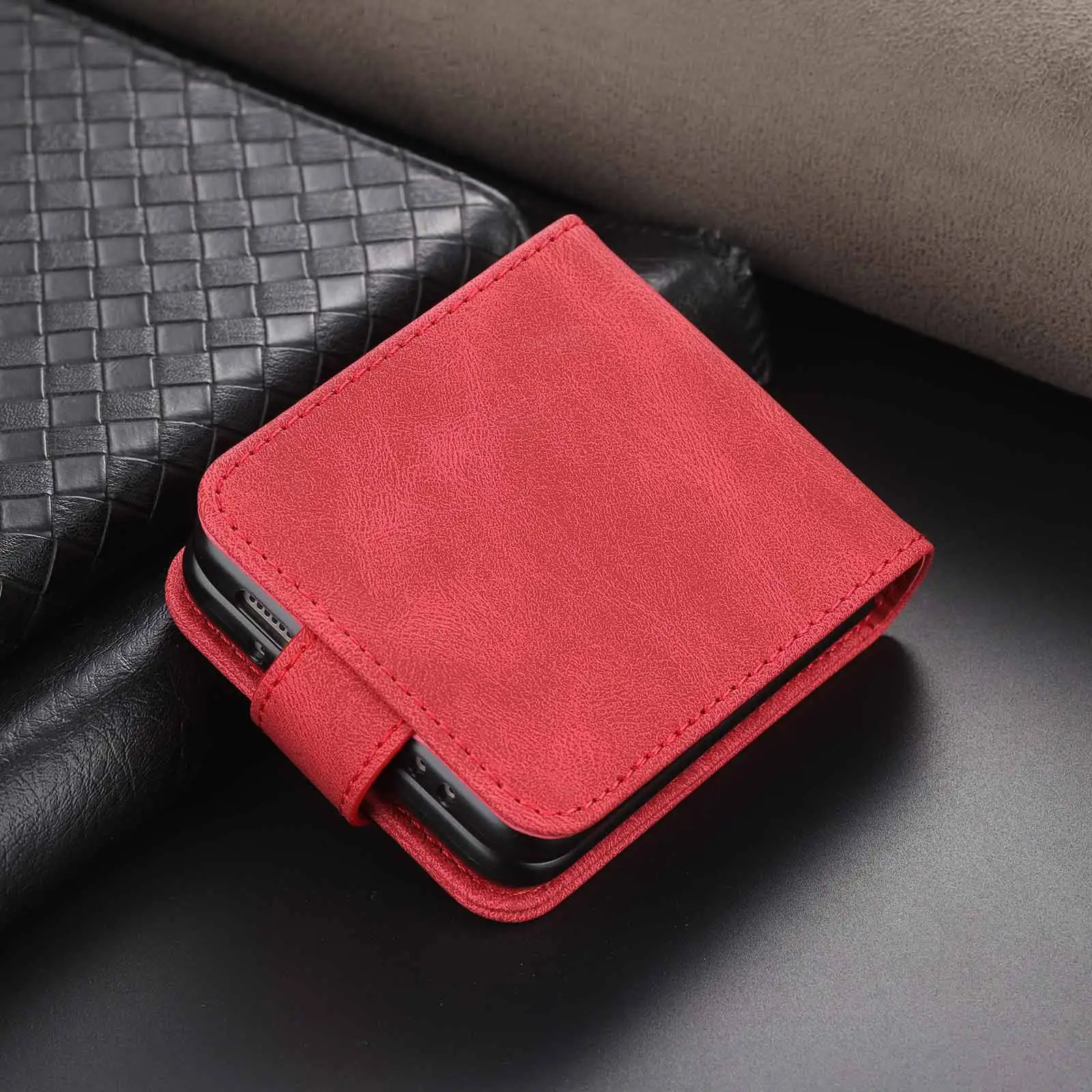 Buckle Phone Case 3 Card Flip Protective Cover