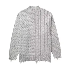 Women's Autumn Rivet Ornament Woven Sweater - 4344 Picture Colour-S - View 1