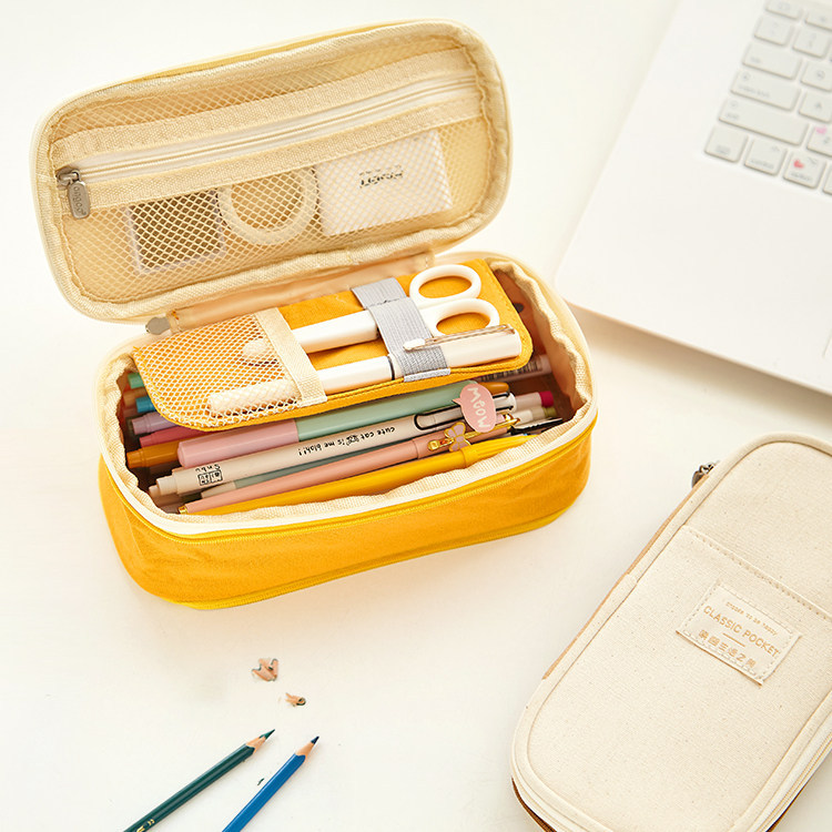 Geantă de papetărie retractabilă Macaron Pencil Case