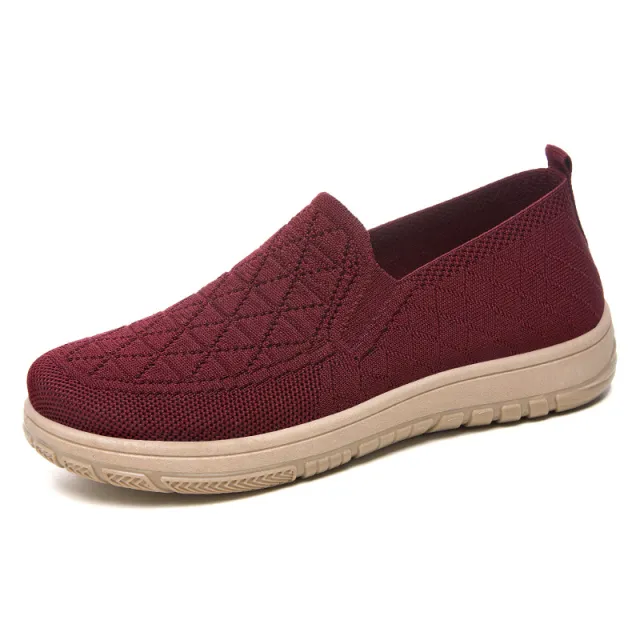 Women's Low cut Flat Slip on Soft Bottom Comfortable Shoes Red - Shop at LoveMi
