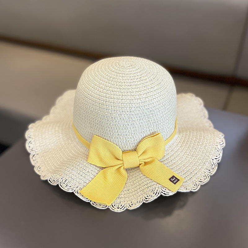 Girls Summer New Straw Hat Bag Set Beige Hat - Shop at LoveMi