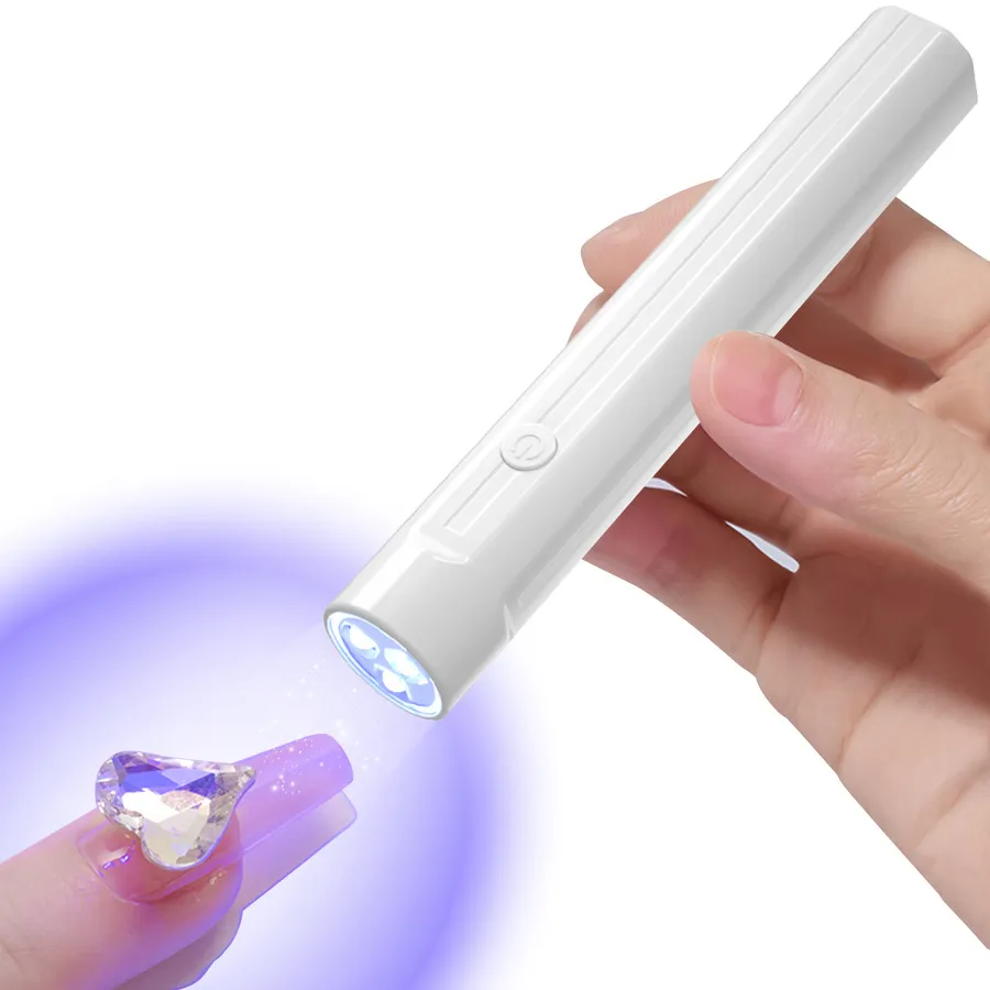Handheld Manicure In-line Lamps Small Portable Plug-in Type Baking - White