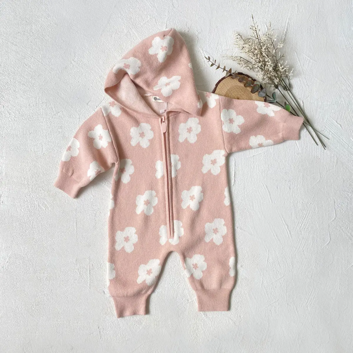 Long Crawling-friendly Bodysuit Knit Sweater