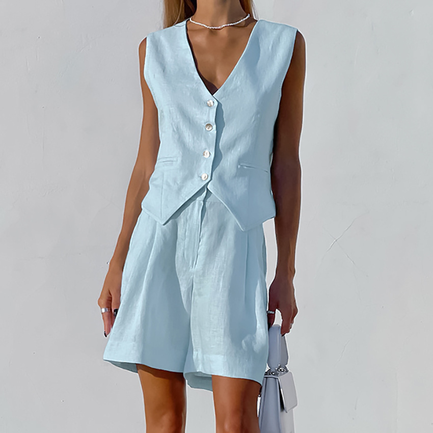 Women's Fashion Temperament Leisure Suit Vest Suit